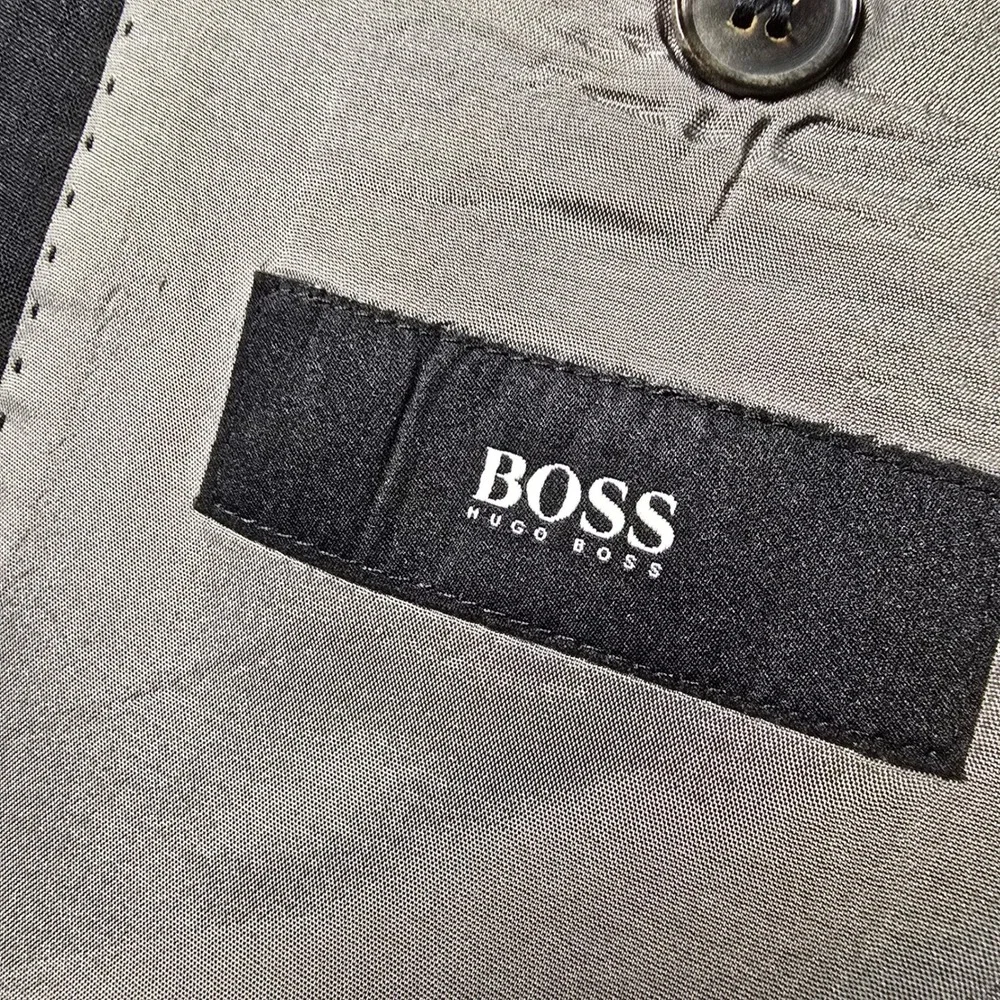 Hugo Boss Pasolini Movie Union USA Blazer Mens 44L Charcoal Grey Suit Jacket